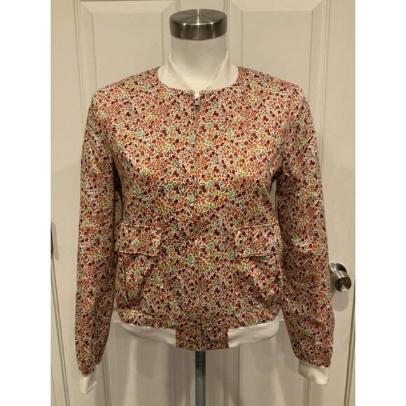 Thakoon Addition Multicolor Floral Zip-Up Lightweight Jacket, Size 4 (US) - Picture 1 of 10